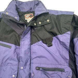 ALPINE SKI | Unisex XL Vintage Purple Black Winter Sports Coat Jacket Insulated